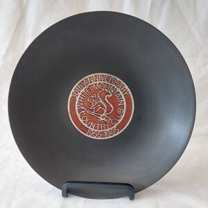 Vtg Couroc Brass & Wood Inlay Bowl 30th Anniversary White Mountain Country Club